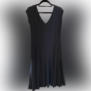 Ralph Lauren black with white polka dots, flared dress.